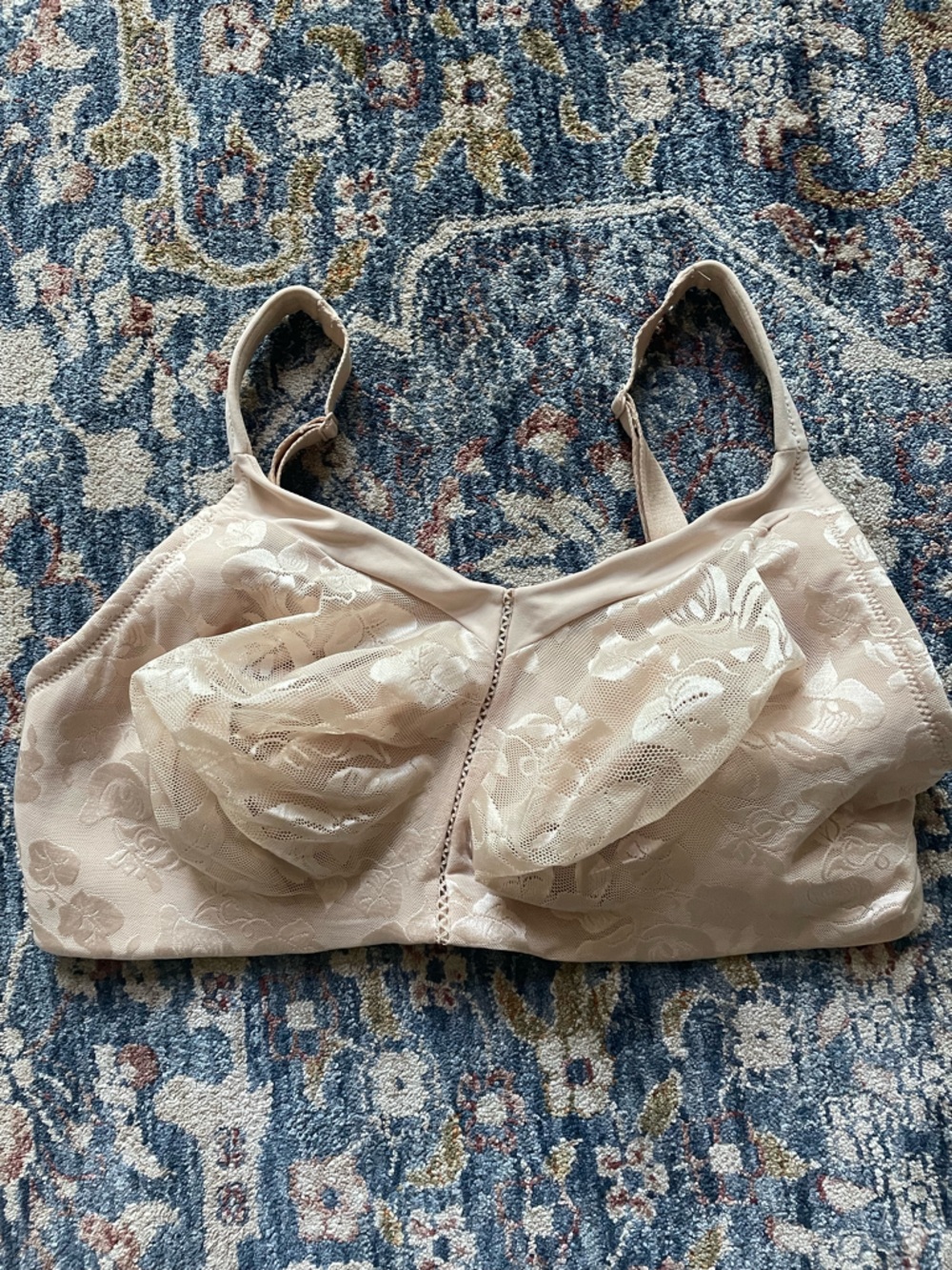 Wacoal Beige Lace-Detail Full Coverage Bra